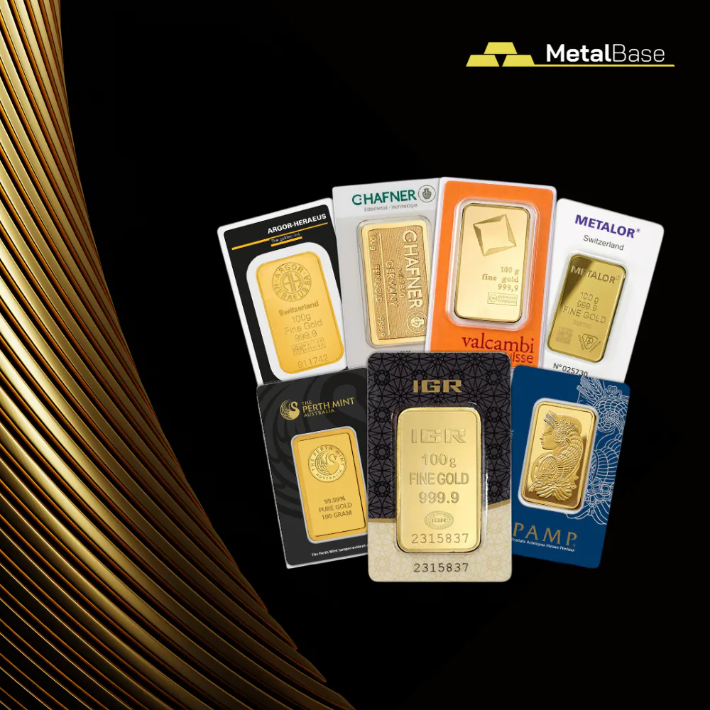 Lingotes de oro de inversión en Metal Base